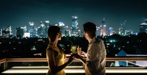 rooftop bars with escort girl